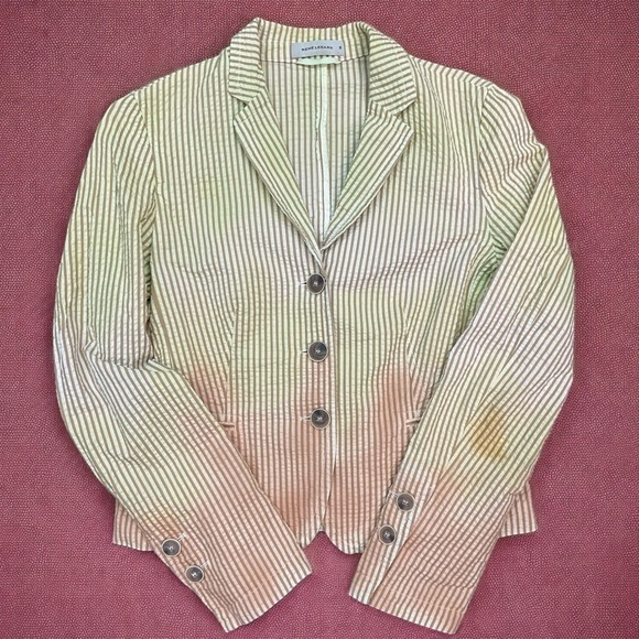 Rene Lezard Jackets & Blazers - Rene’ Lezard Ombré Seersucker Blazer